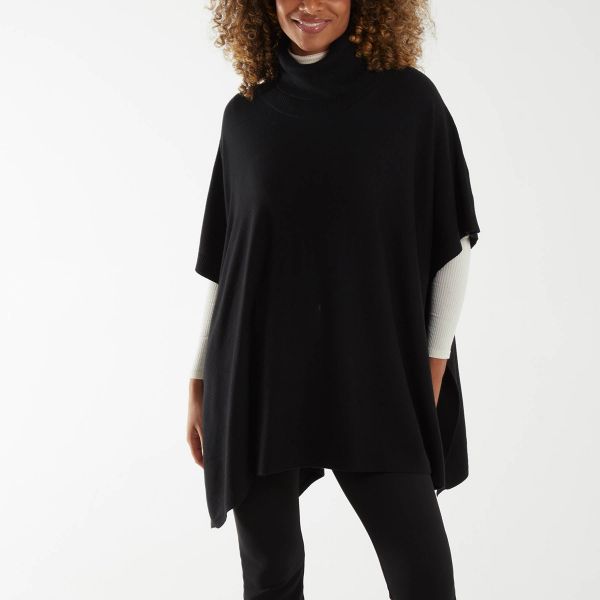 Qed LDN Cass neuleponcho musta-2