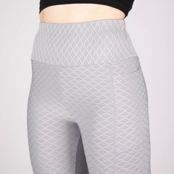 ShoSho Diamond Honeycomb leggingsit harmaa-7