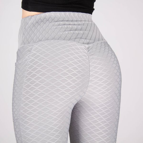 ShoSho Diamond Honeycomb leggingsit harmaa-8