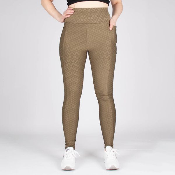 ShoSho Diamond Honeycomb leggingsit khaki-2