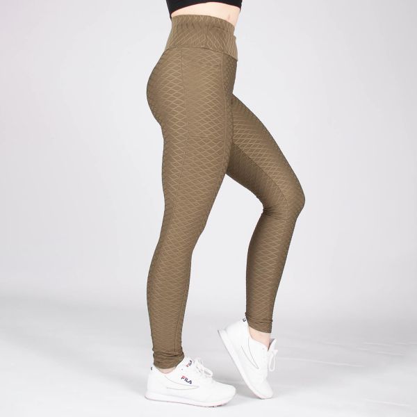 ShoSho Diamond Honeycomb leggingsit khaki-6