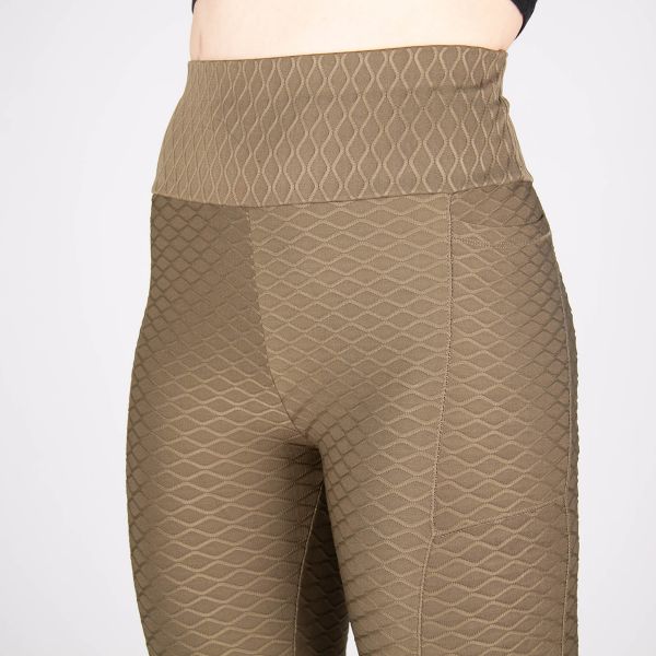 ShoSho Diamond Honeycomb leggingsit khaki-7