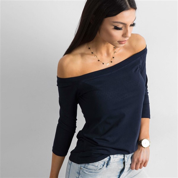 Basic Live Off Shoulder paita navy