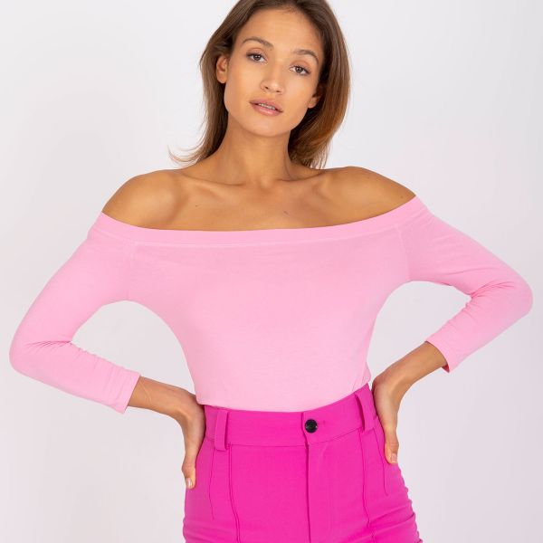 Basic Live Off Shoulder paita pinkki-2