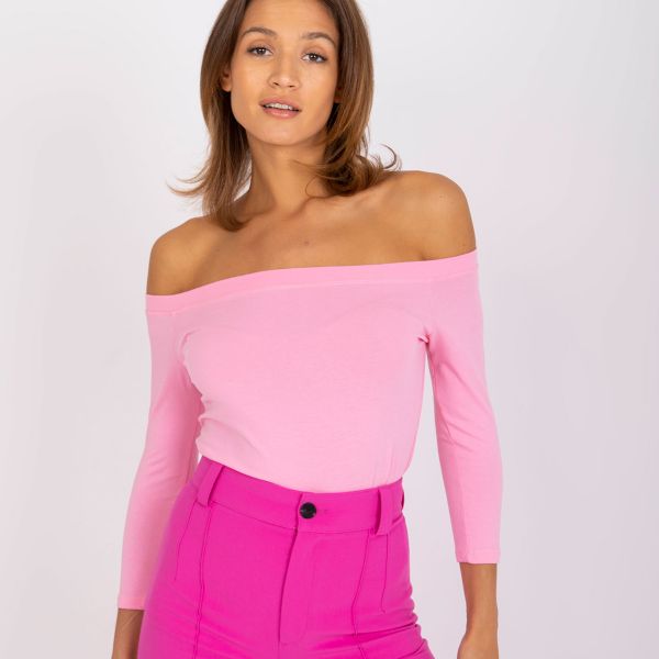 Basic Live Off Shoulder paita pinkki-1