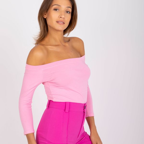 Basic Live Off Shoulder paita pinkki-4