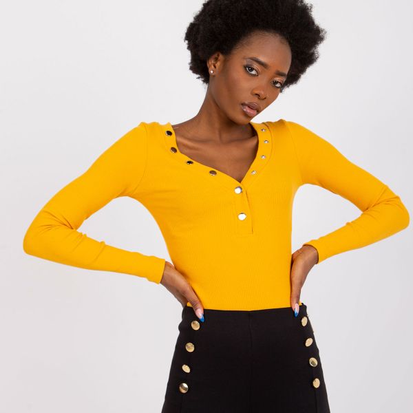 Rue Paris Tracy ribbipaita mustard-2