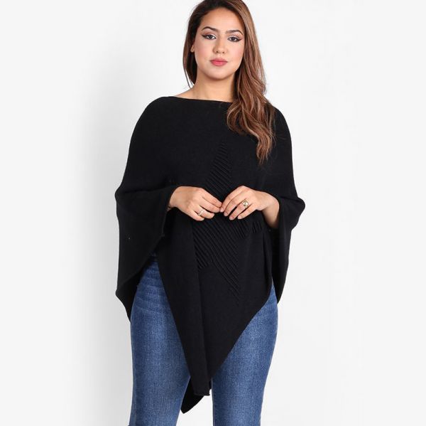 TLL Star neuleponcho musta-2
