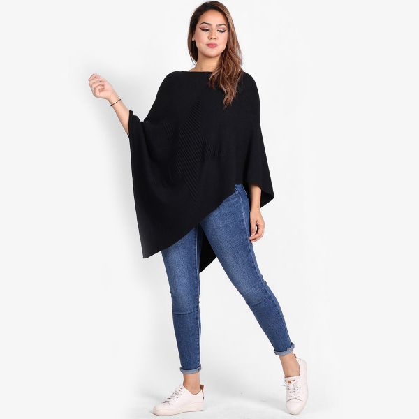 TLL Star neuleponcho musta-4