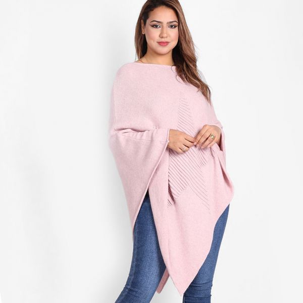 TLL Star neuleponcho roosa-2