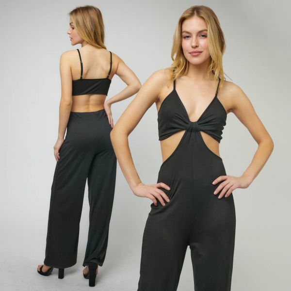 Popular 21 Peekaboo jumpsuit musta-1