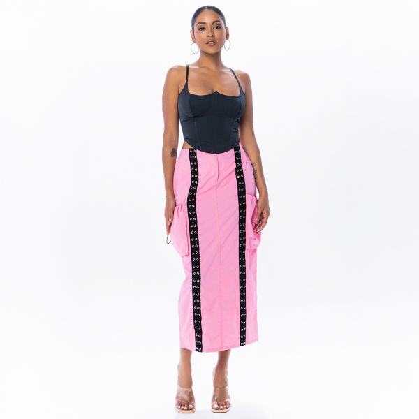 No Vacancy Laced Up Cargo hame pinkki-2