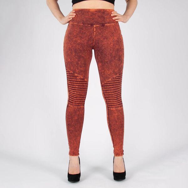Zenana Moto Maggie leggingsit ruoste-1