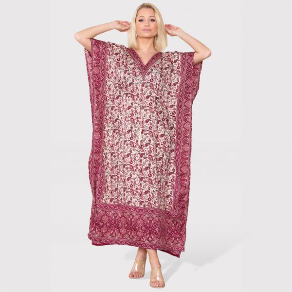 Sumel Paisley kaftaani mauve-2