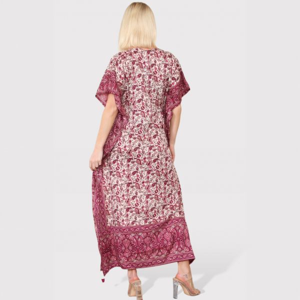 Sumel Paisley kaftaani mauve-4
