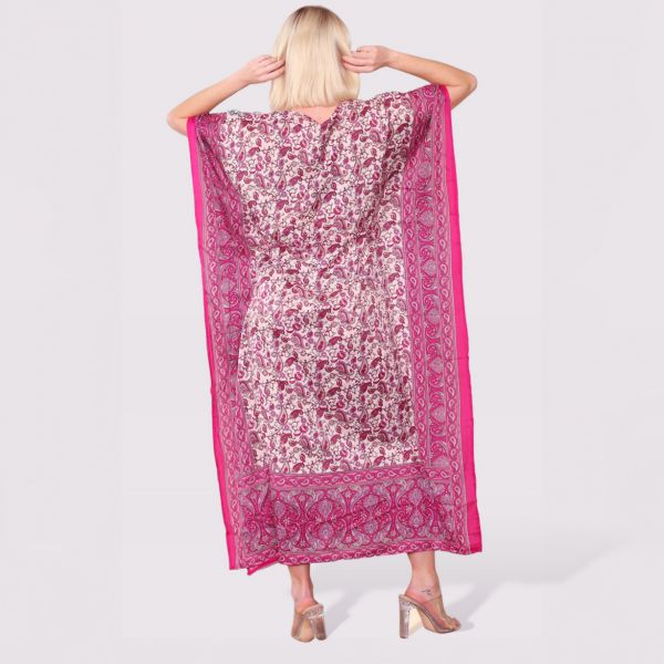Sumel Paisley kaftaani pinkki-3