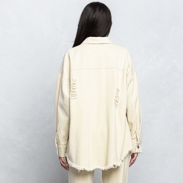 No Vacancy Twill paitatakki beige-3