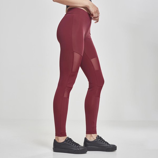 Urban Classics Tech Mesh leggingsit burgundy