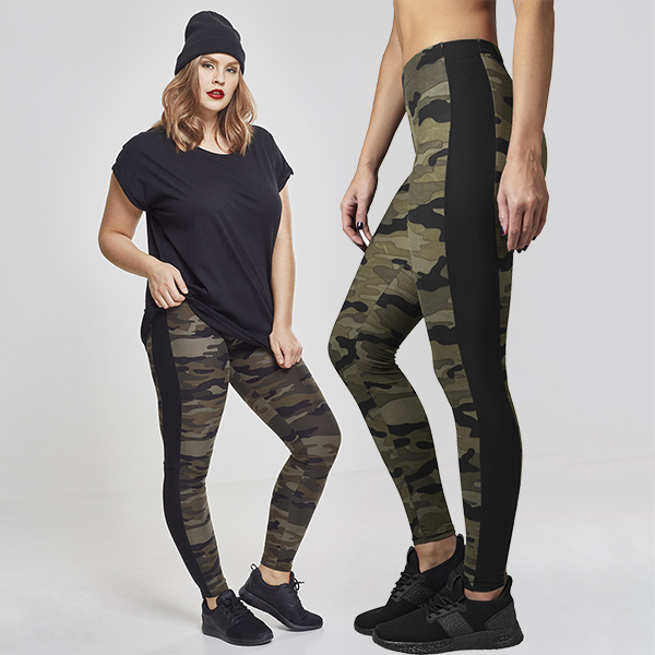 Urban Classics Camo stripe leggingsit wood camo