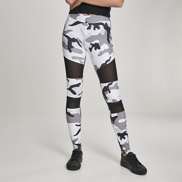 Urban Classics Camo Mesh leggingsit valkoinen