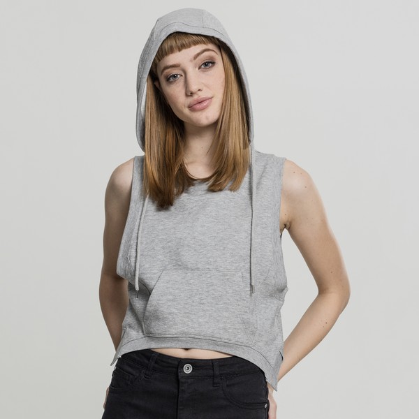 Urban Classics Hooded Terry Tank huppari harmaa