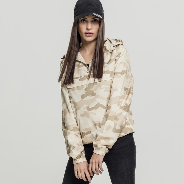 Urban Classics Camo Pull Over takki sand camo