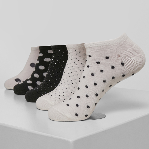 Urban Classics No Show nilkkasukat 5-pakkaus Dots