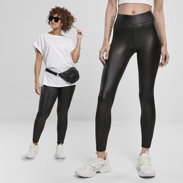 Urban Classics Synthetic Leather leggingsit musta