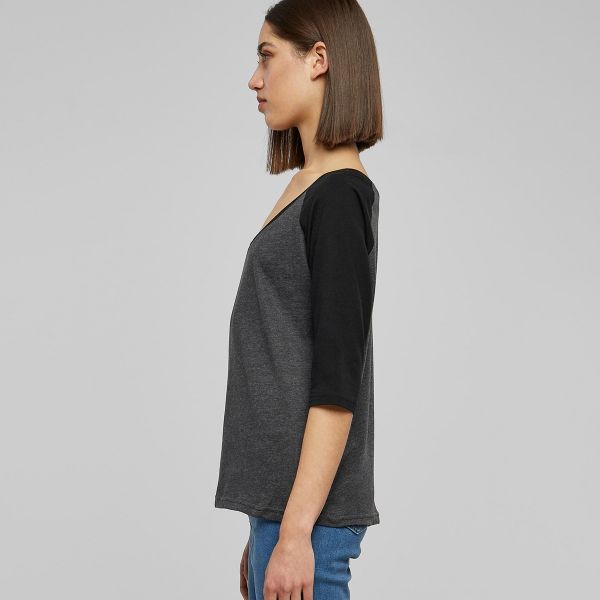 Urban Classics 3/4 CT Raglan paita harmaa-4