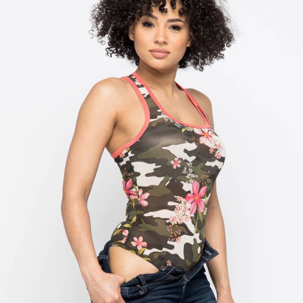 Love J Tiara meshbody camo floral