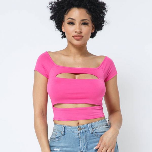 Love J Yasmin trikootoppi pinkki-1