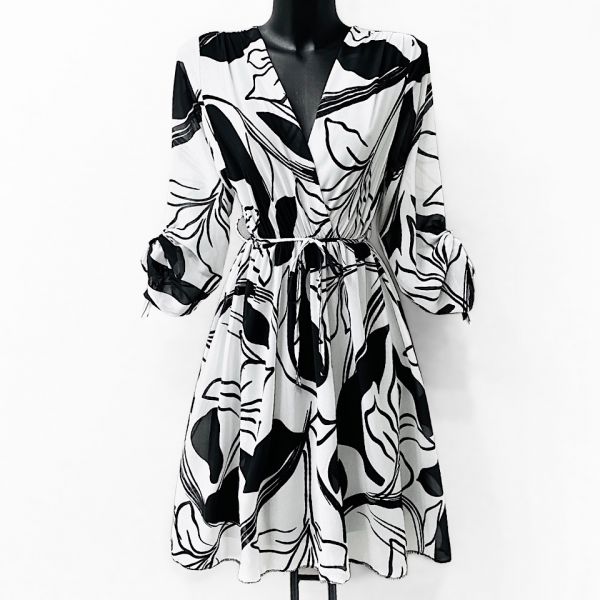 Elle Diane kuvioitu mekko valkoinen-1