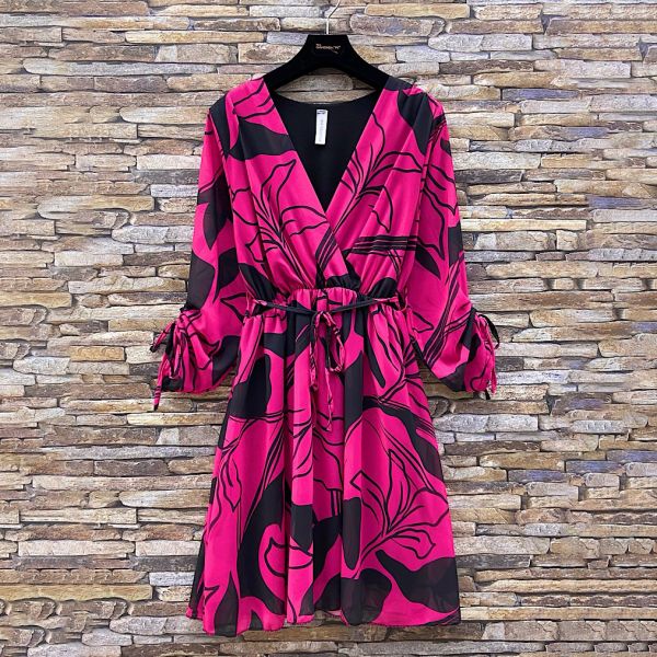 Elle Diane kuvioitu mekko fuksia-2