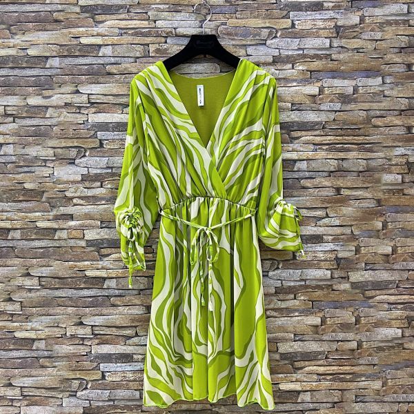 Elle Diane kuvioitu mekko lime-2