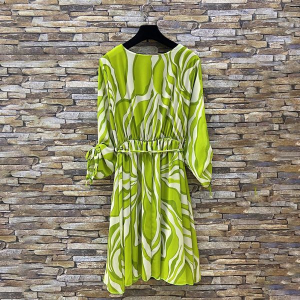Elle Diane kuvioitu mekko lime-3
