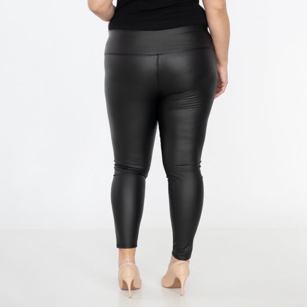 Vera Thermo leatherlook leggingsit musta-3