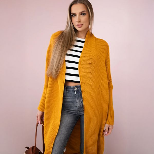 Kesi Anu neuletakki mustard-2