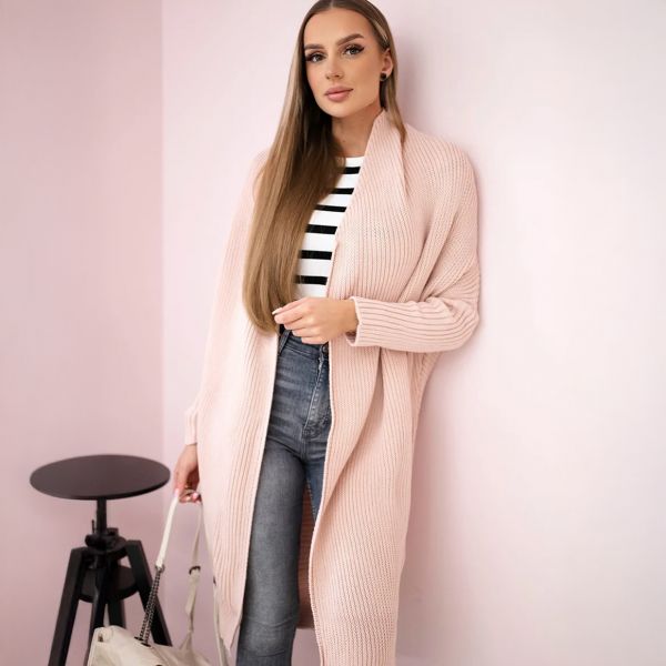 Kesi Anu neuletakki roosa-2