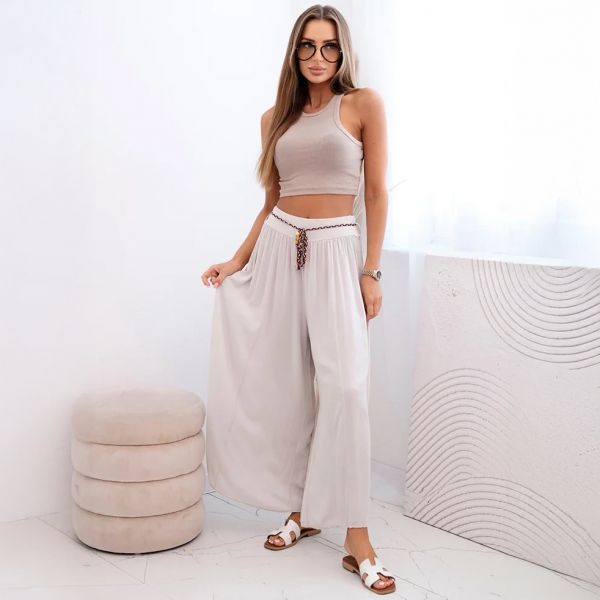 Surie viskoosihousut beige-2