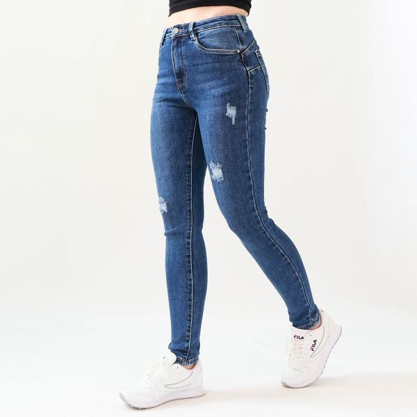 Foly Rose Skinny stretchfarkut sininen-3