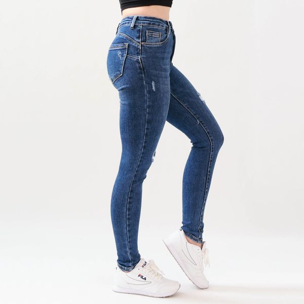 Foly Rose Skinny stretchfarkut sininen-6