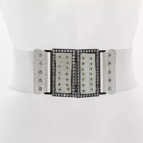 Stretchvyö strasseilla valkoinen