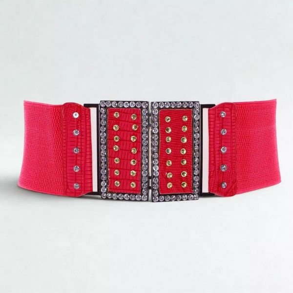 Stretchvyö strasseilla pinkki