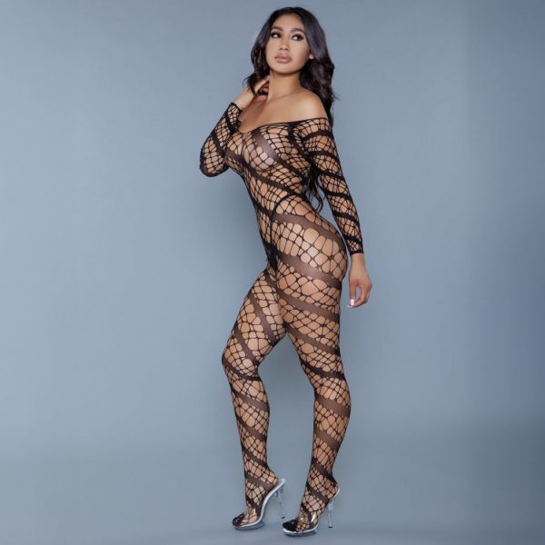 Be Wicked Web of Love bodystocking musta-5