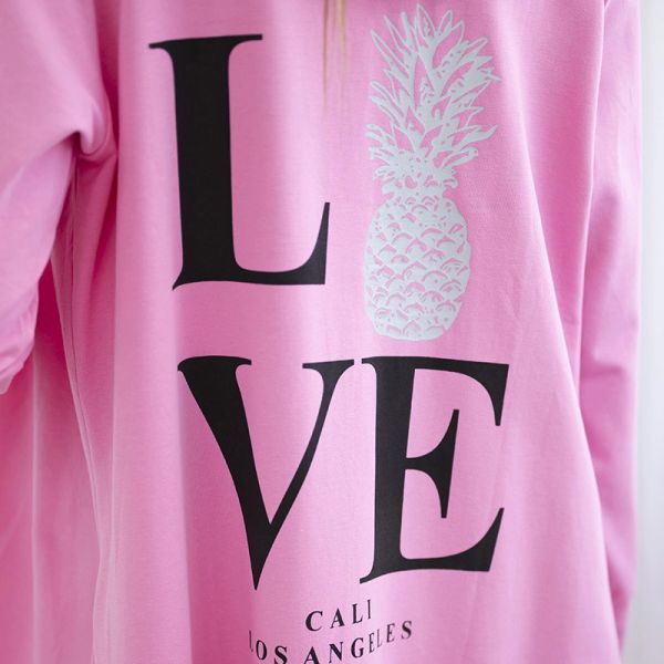 Kesi Pineapple trikootakki pinkki-3