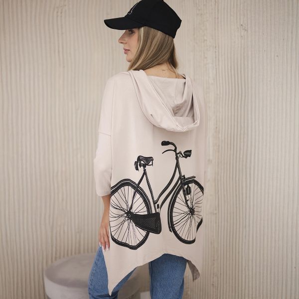 Kesi Bike hupullinen paita beige