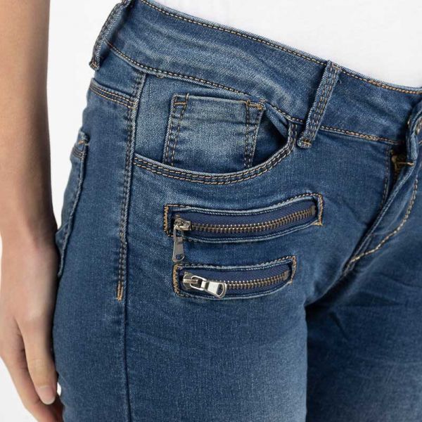 Girl Vivi Low waist stretchfarkut sininen-9